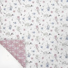 Printed Quilted Cotton LUNAZEL / CHOUNI White / Old Rose